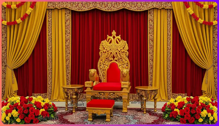 Crafted Royal Chair for Guruji Gaddi Design