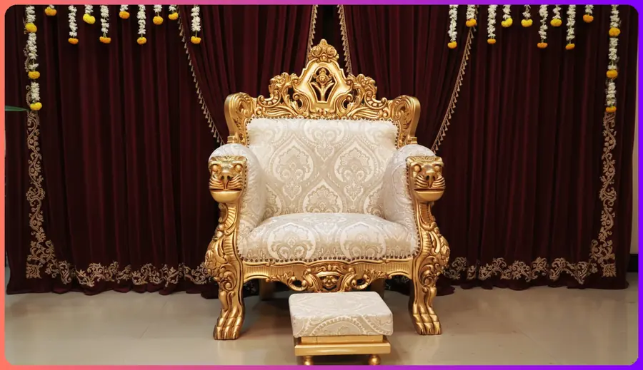 Guru Ji Satsang Chair with Stool