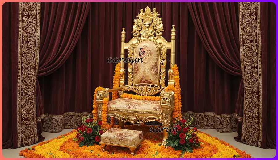 Guru Ji Sighasan with Hreem Beej Mantra
