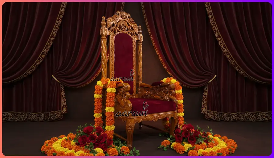 Guruji Chair Royal Throne Handcrafted in Teak Wood