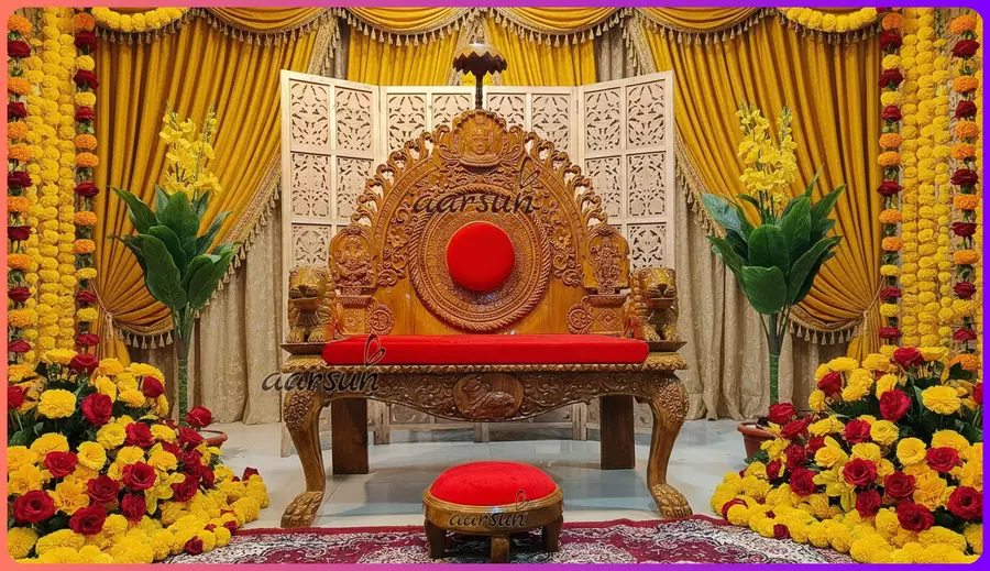 Handcrafted Big Singhasan & Guru Ji Gaddi