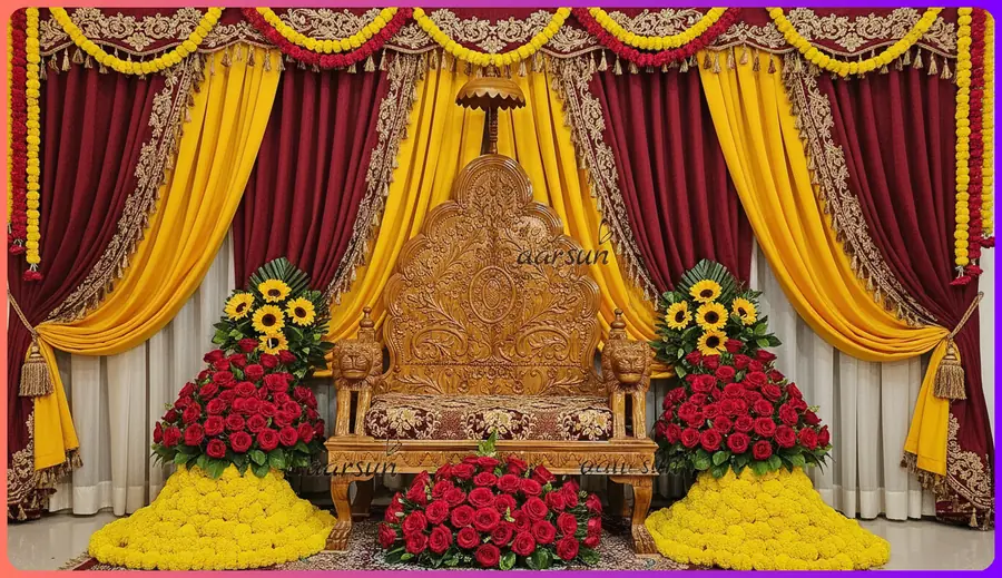 Traditional Guru Ji Chair with Canopy