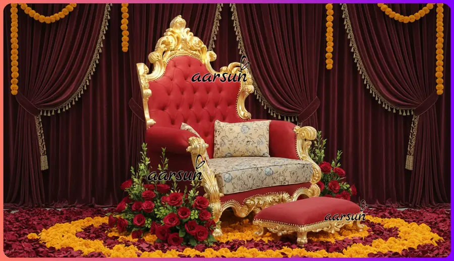 Wooden Guruji Chair in Royal Finish